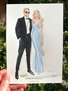 Wedding guest couple portrait