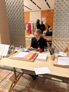 Live drawing at Louis Vuitton